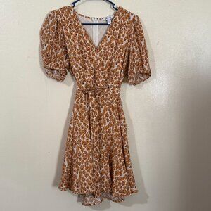 Nine West faux wrap belted dress